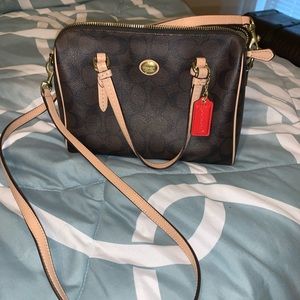 Coach dark brown crossbody bag